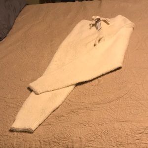Fuzzy luxe high waisted joggers . New never worn .